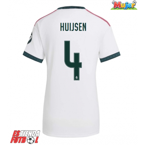 Real Madrid Dean Huijsen #4 Primera Equipación Mujer 2026-27 Manga Corta